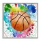 Stupell Industries Basketball with Bright Splash Framed Giclee Design by Kim Allen